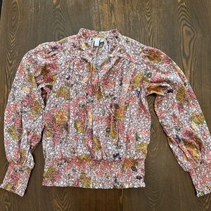 Joie Pink and purple balloon long sleeve women’s M blouse